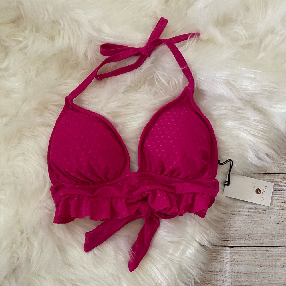 Shade & Shore Ruffle Dot Halter